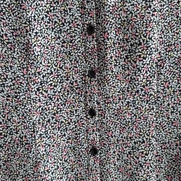 Nine West Floral Button Down Blouse, Multicolor Ribbon Tie Top, Size 6 - Picture 10 of 16